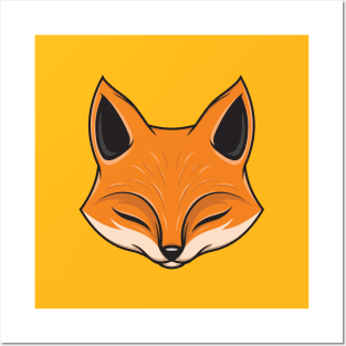 Little Fox Head Posters and Art